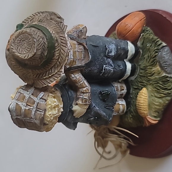 Country Farm Couple Bareroot  Thanksgiving Turkey Decor - Picture 8 of 11